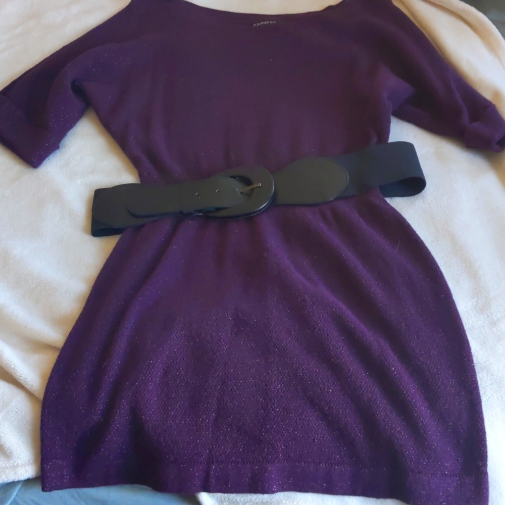 Express purple sparkle dress